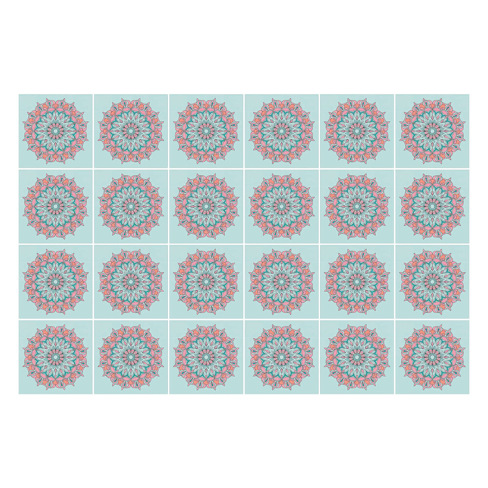 Naklejki na kafelki do kuchni Błękitne mandale