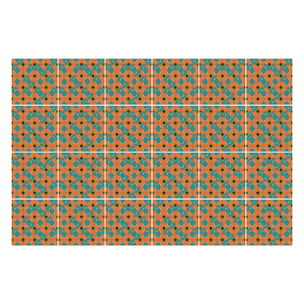 Naklejki samoprzylepne na kafelki Retro vintage wzór