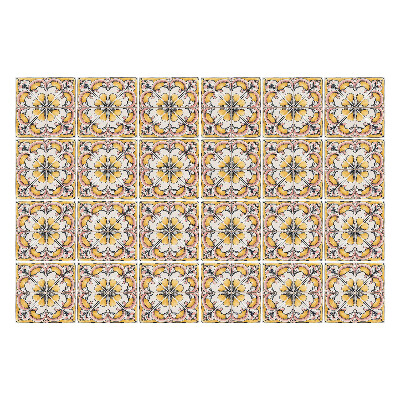 Naklejki na kafelki do kuchni Kwiatowe ornamenty w siatce