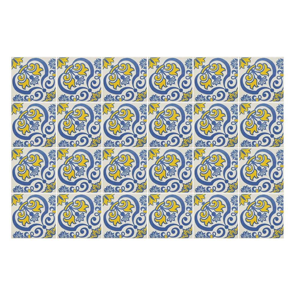 Naklejki samoprzylepne na kafelki Stare zdobione płytki