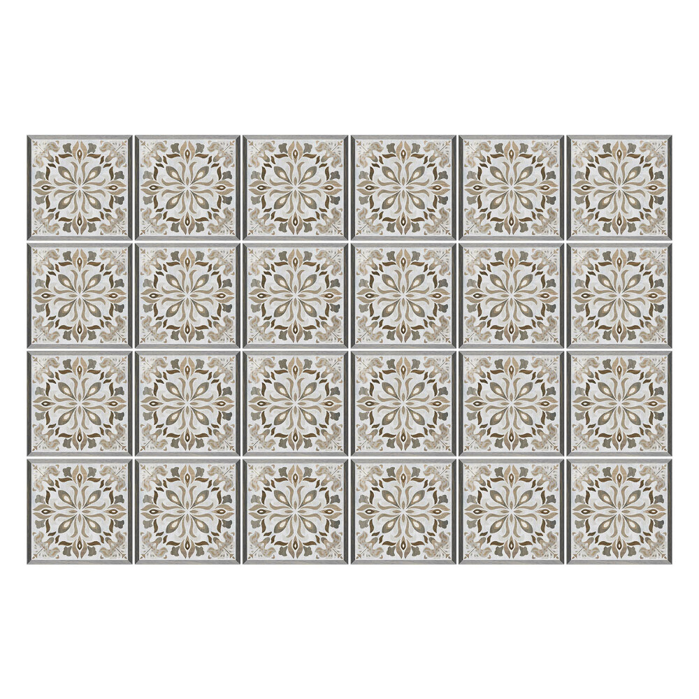 Naklejki samoprzylepne na kafelki Eleganckie kwiatowe kafle