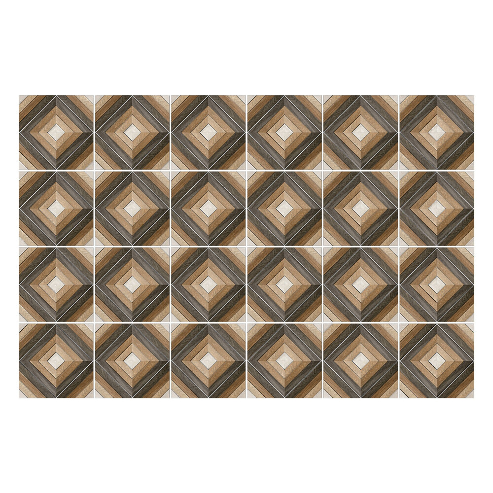 Okleina na płytki Siatka drewnianych kształtów