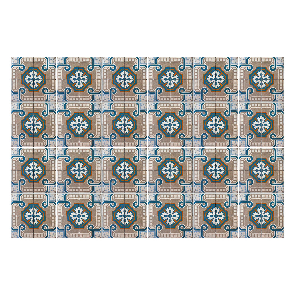 Okleina na płytki Geometryczne motywy kwiatowe