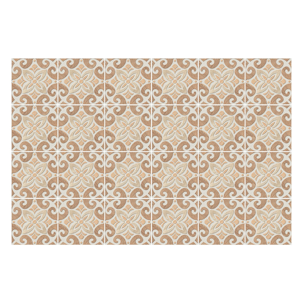 Naklejki samoprzylepne na kafelki Kwiatowe ornamenty z falami