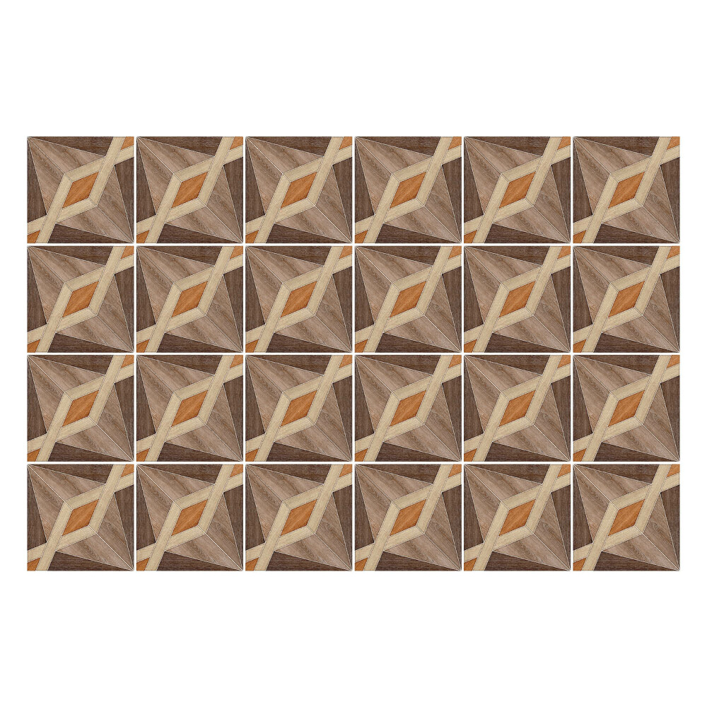 Naklejki na kafelki do kuchni Geometria drewnianych kształtów