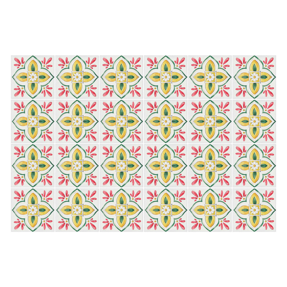 Naklejki na kafelki do kuchni Kwiatowe ornamenty w układzie