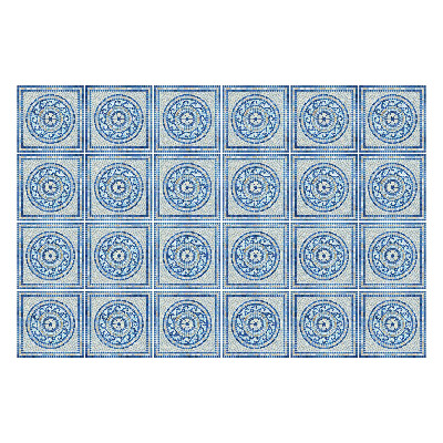 Naklejki na kafelki do kuchni Geometryczne kręgi w siatce