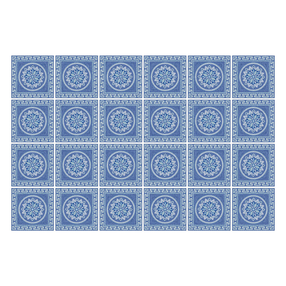 Naklejki samoprzylepne na kafelki Kwiatowy motyw w siatce