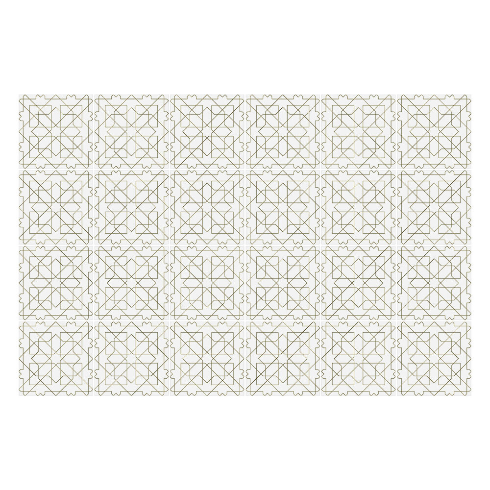 Okleina na płytki Geometryczne kwadraty w siatce