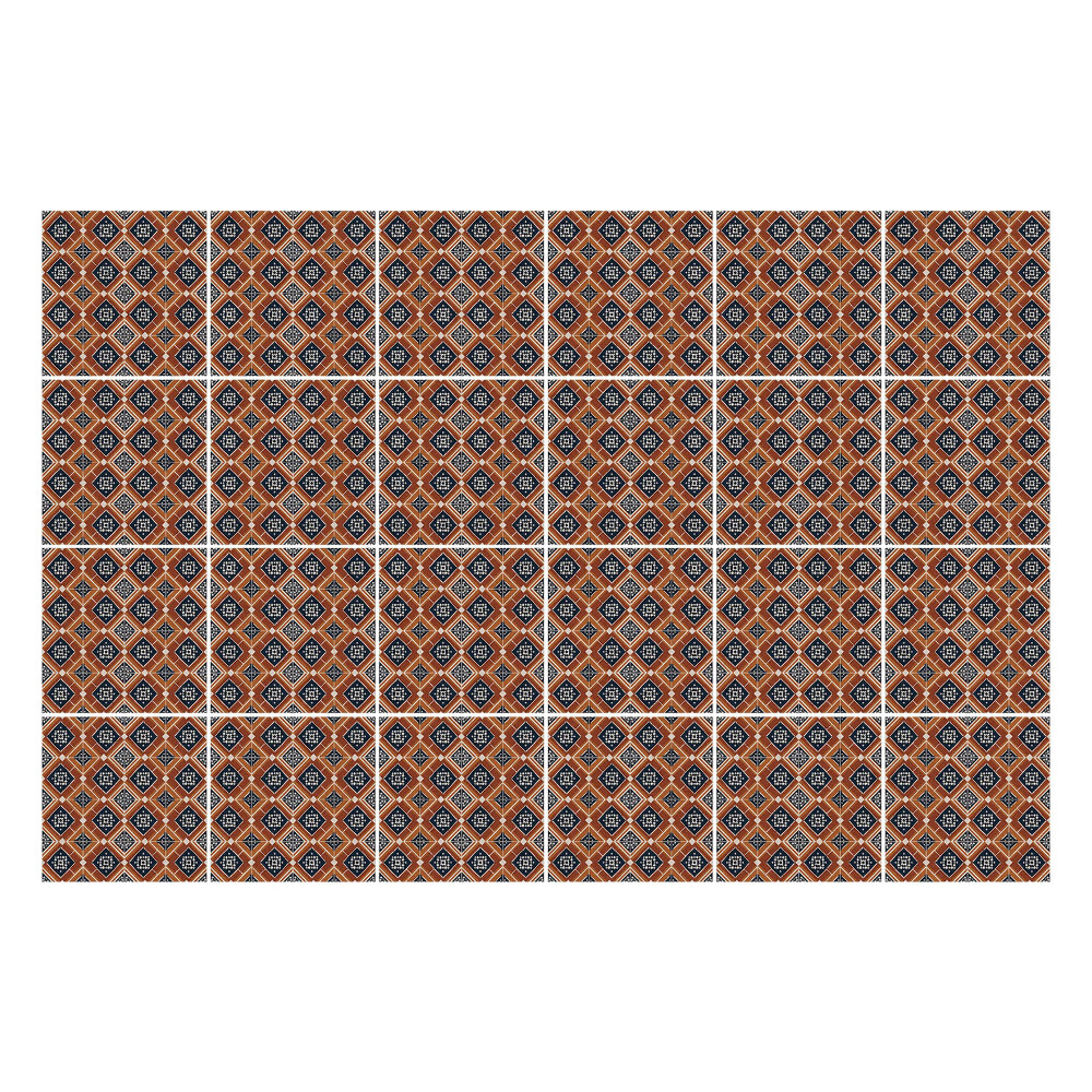 Naklejki samoprzylepne na kafelki Skrzyżowane romby z detalami