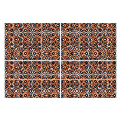 Naklejki samoprzylepne na kafelki Skrzyżowane romby z detalami