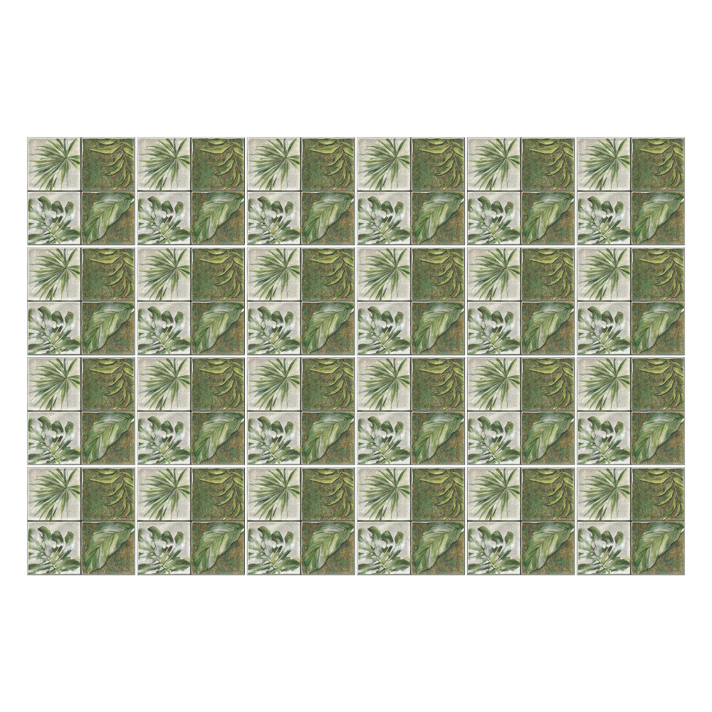 Okleina na płytki Liście na starych kaflach