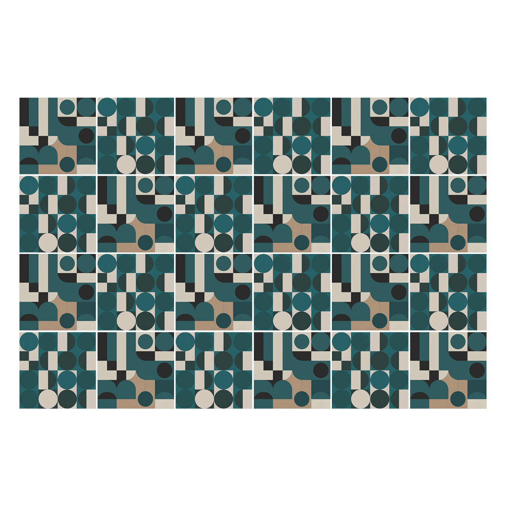 Naklejki na kafelki do kuchni Bauhausowe wzornictwo