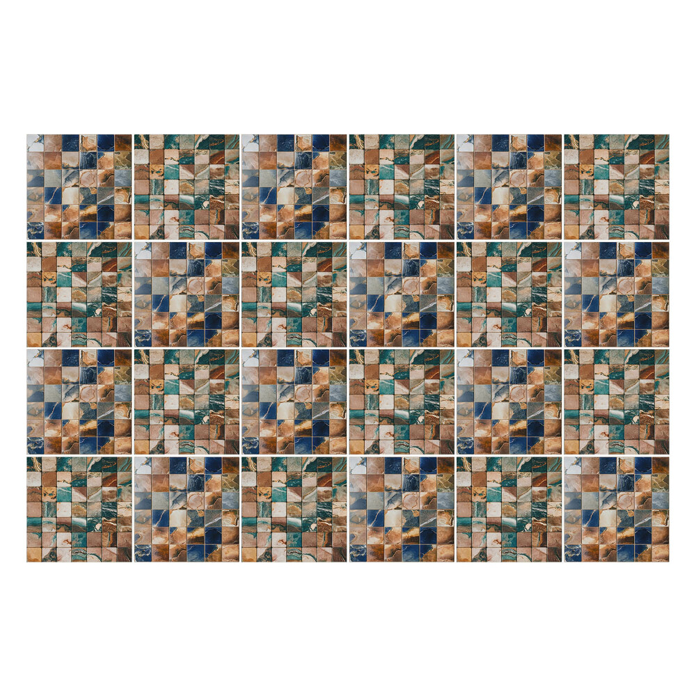 Okleina na płytki Mozaika z geometrycznymi kwadratami