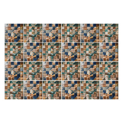 Okleina na płytki Mozaika z geometrycznymi kwadratami