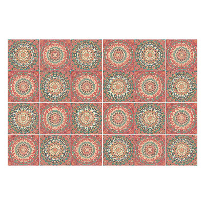 Naklejki samoprzylepne na kafelki Mandala w powtarzających się okręgach