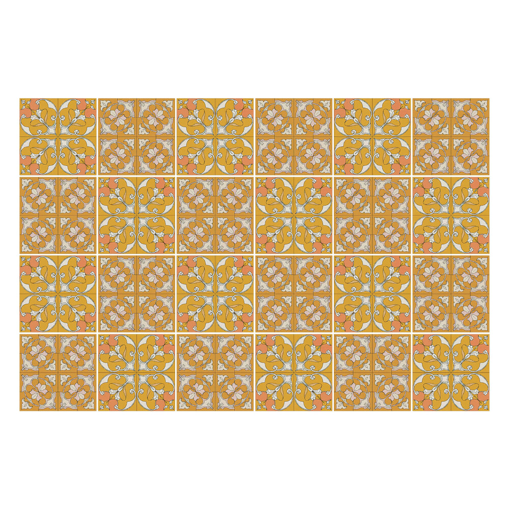 Naklejki samoprzylepne na kafelki Kwiatowe motywy w ramkach