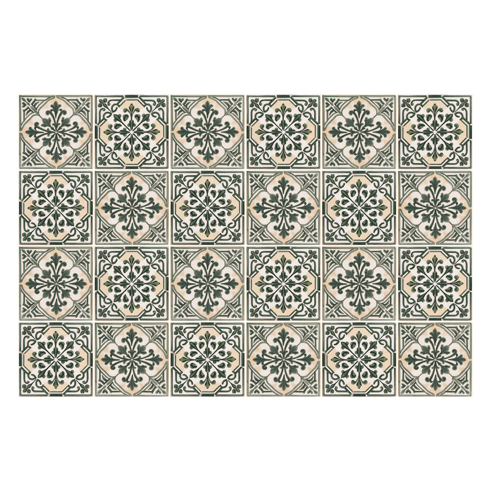 Okleina na płytki Kwiatowe ornamenty w siatce