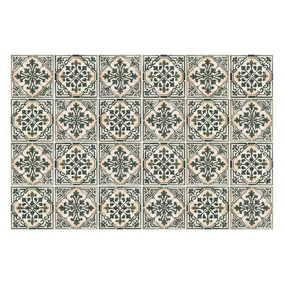 Okleina na płytki Kwiatowe ornamenty w siatce