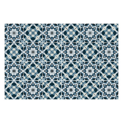 Naklejki na kafelki do kuchni Kwiatowe mandale w siatce