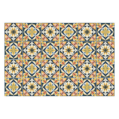 Naklejki na kafelki do kuchni Kwiatowe motywy w układzie