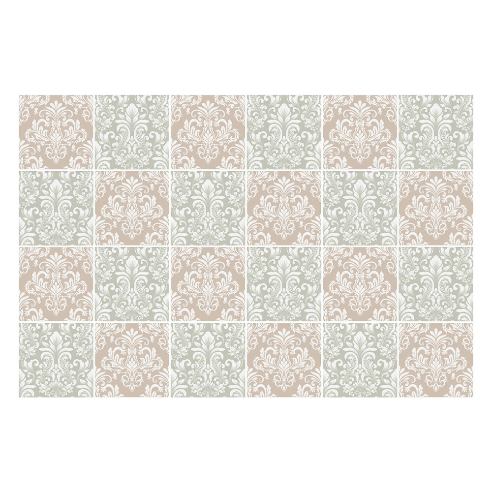 Naklejki na kafelki do kuchni Eleganckie ornamenty florystyczne