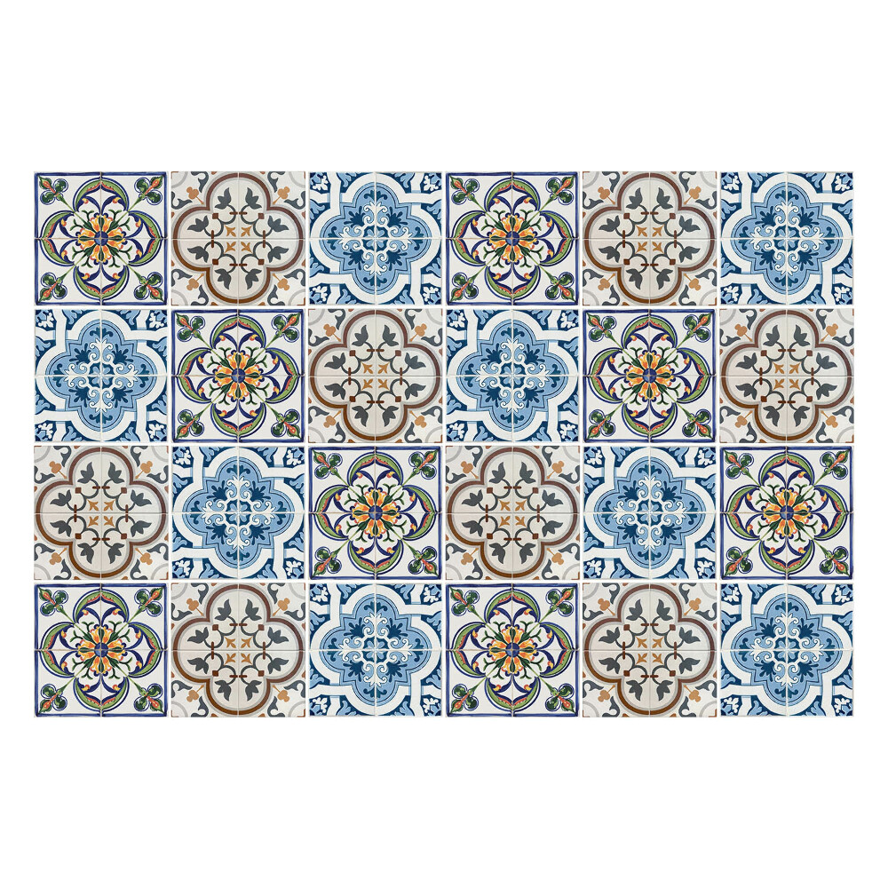 Naklejki samoprzylepne na kafelki Kwiatowe ornamenty w mozaice