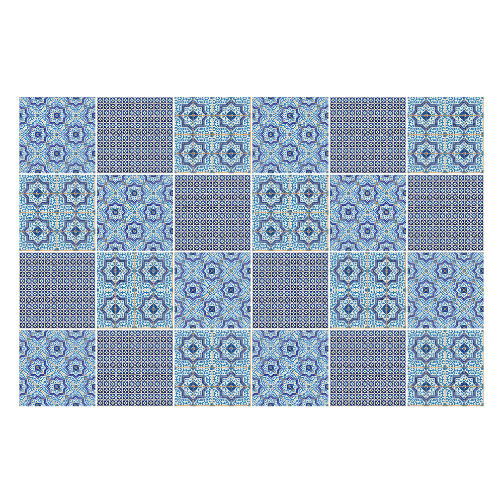 Naklejki samoprzylepne na kafelki Drobne Błękitne zdobienia