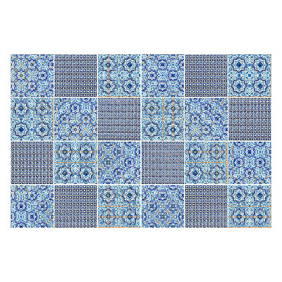 Naklejki samoprzylepne na kafelki Drobne Błękitne zdobienia