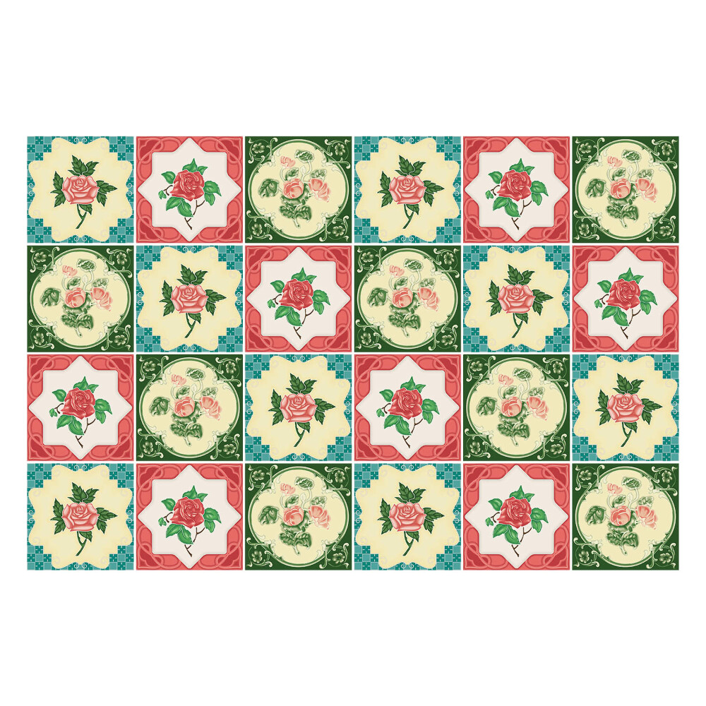 Naklejki na kafelki do kuchni Kwiatowe motywy różane