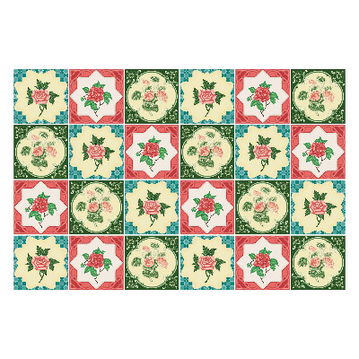 Naklejki na kafelki do kuchni Kwiatowe motywy różane