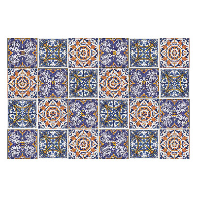 Naklejki samoprzylepne na kafelki Kwiatowe i geometryczne motywy