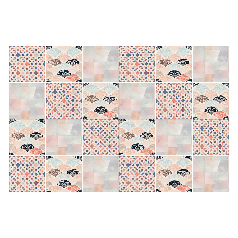 Naklejki samoprzylepne na kafelki Pastelowa mozaika wzorów