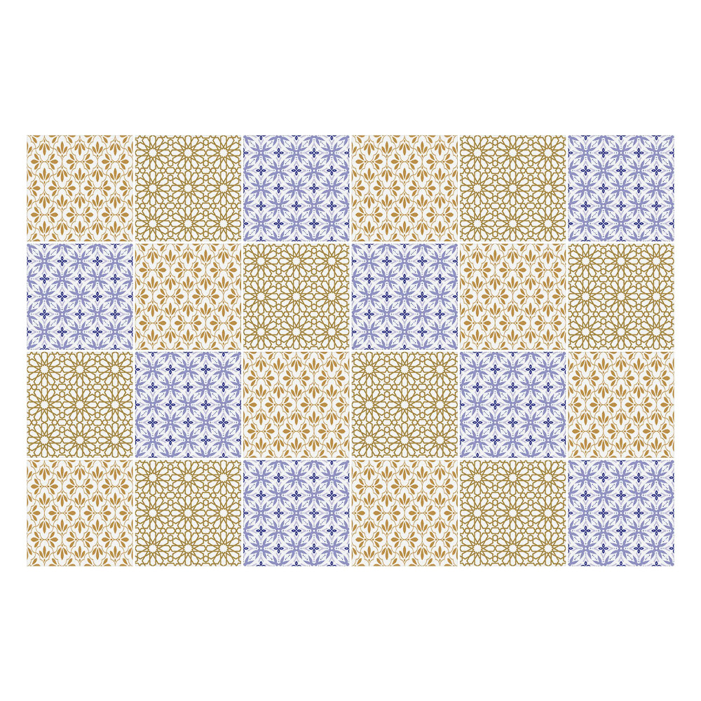 Naklejki samoprzylepne na kafelki Drobne ornamenty kwiatowe