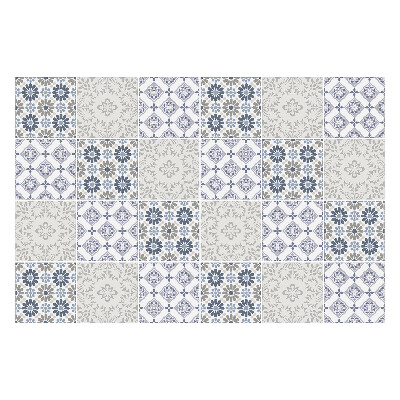 Okleina na płytki Kwiatowe motywy w kratkę