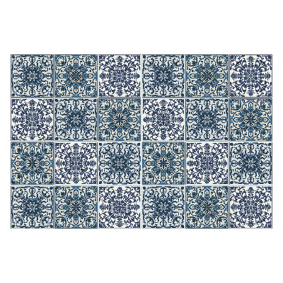 Naklejki na kafelki do kuchni Kwiatowe ornamenty w siatce