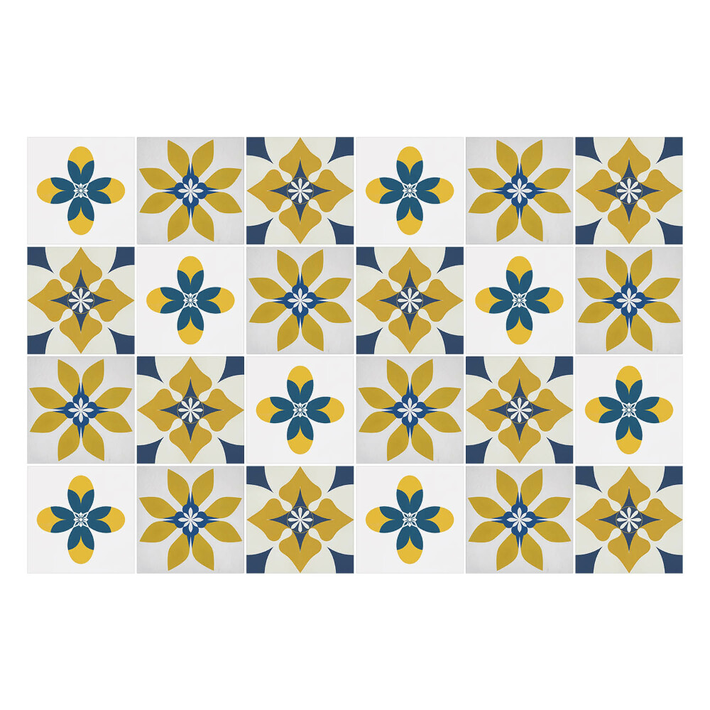 Naklejki na kafelki do kuchni Kwiatowa mozaika