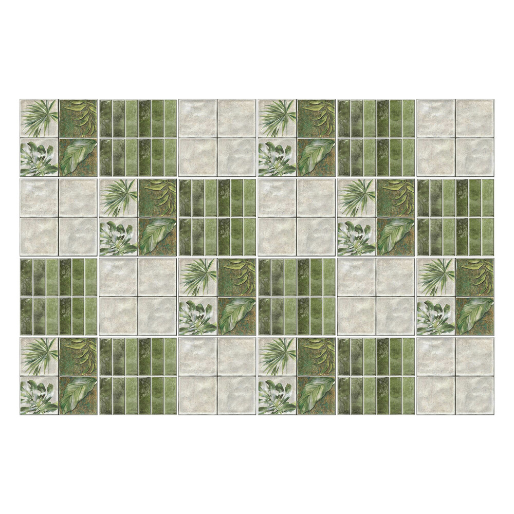 Naklejki samoprzylepne na kafelki Roślinne motywy w mozaice