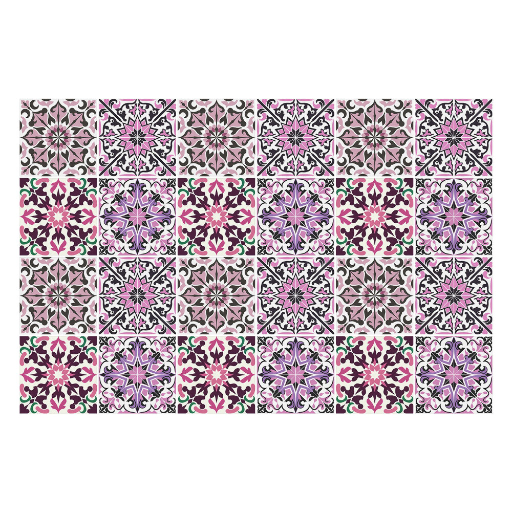 Naklejki na kafelki do kuchni Pastelowa zdobiona mozaika