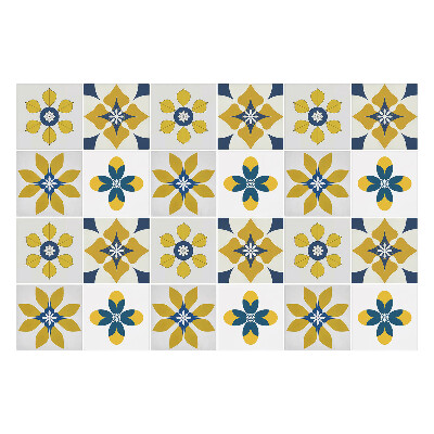 Okleina na płytki Kwiaty na kafelkach