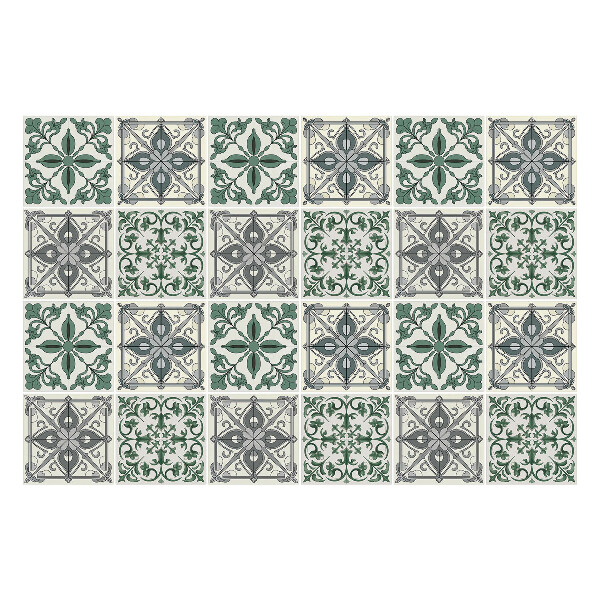 Okleina na płytki Eleganckie kafle z motywem florystycznym