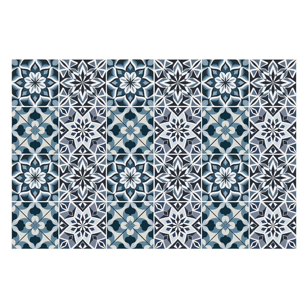 Naklejki samoprzylepne na kafelki Geometria kwiatowa