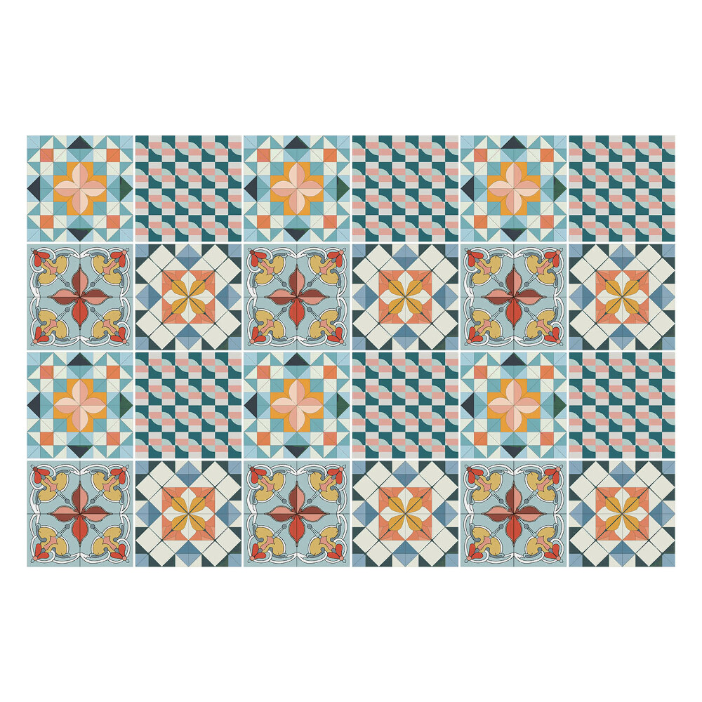 Naklejki na kafelki do kuchni Pastelowe wzornictwo