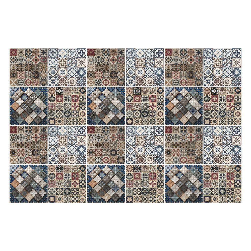 Okleina na płytki Mozaika z różnorodnymi kafelkami