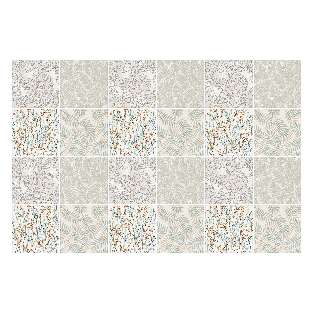 Naklejki na kafelki do kuchni Roślinne motywy liści