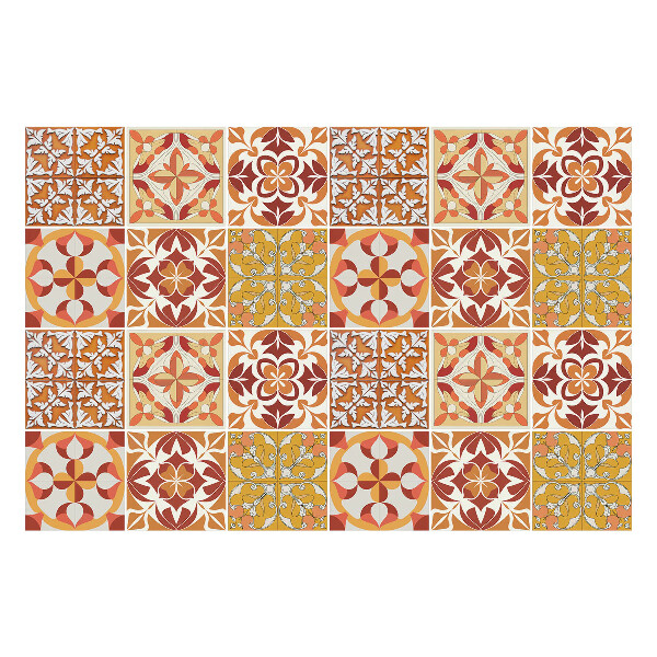 Naklejki samoprzylepne na kafelki Kwiatowe motywy w mozaice