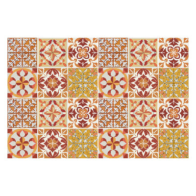 Naklejki samoprzylepne na kafelki Kwiatowe motywy w mozaice