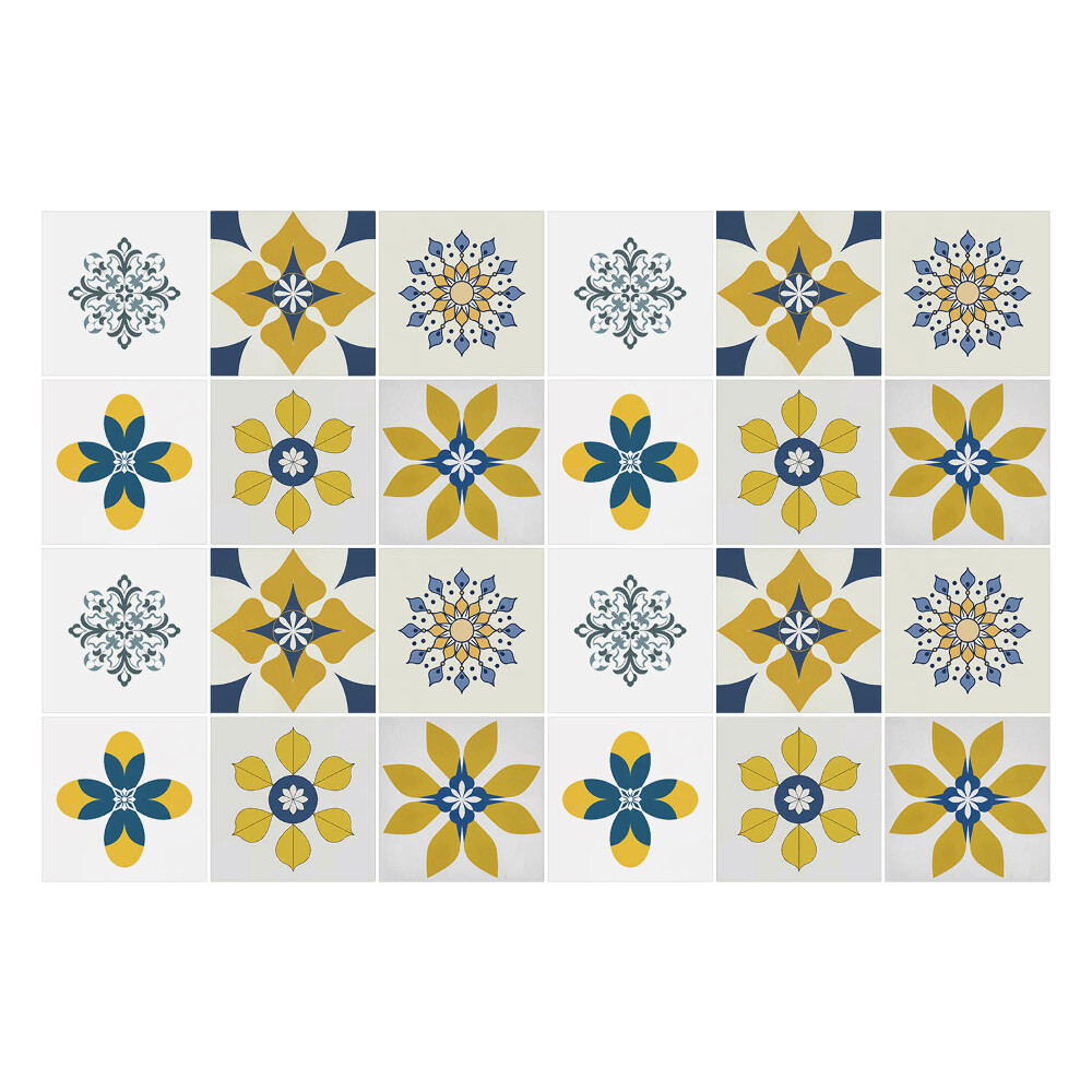 Okleina na płytki Zestaw mandali i kwiatów