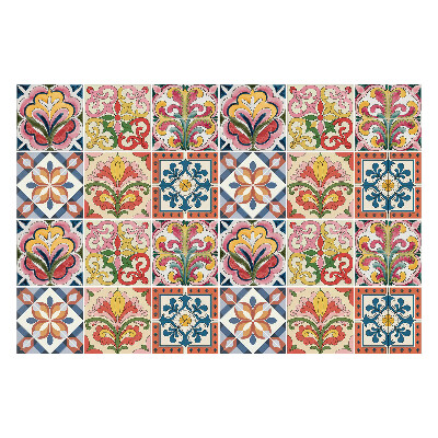 Naklejki na kafelki do kuchni Kwiatowe ornamenty w mozaice