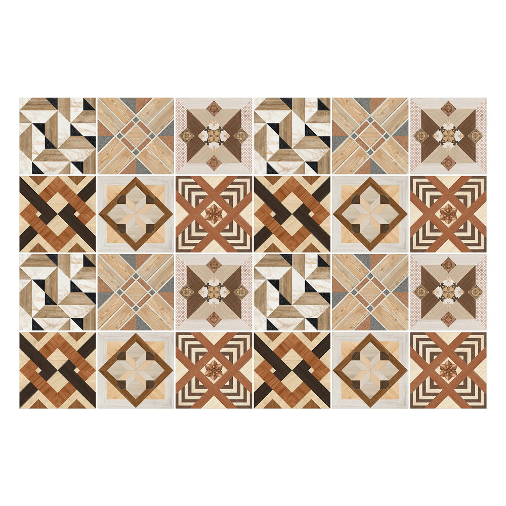 Okleina na płytki Geometria drewnianych kształtów